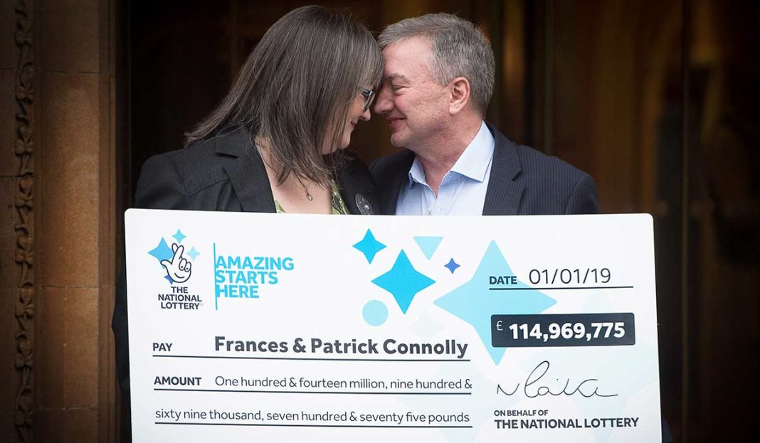 Frances et Patrick Connolly, gagnants EuroMillions du 1er janvier 2019