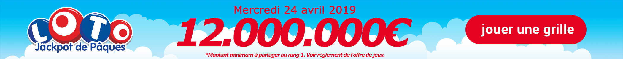 Jouer en ligne pour le Super tirage Loto de 10M€ ce samedi 20 avril 2019