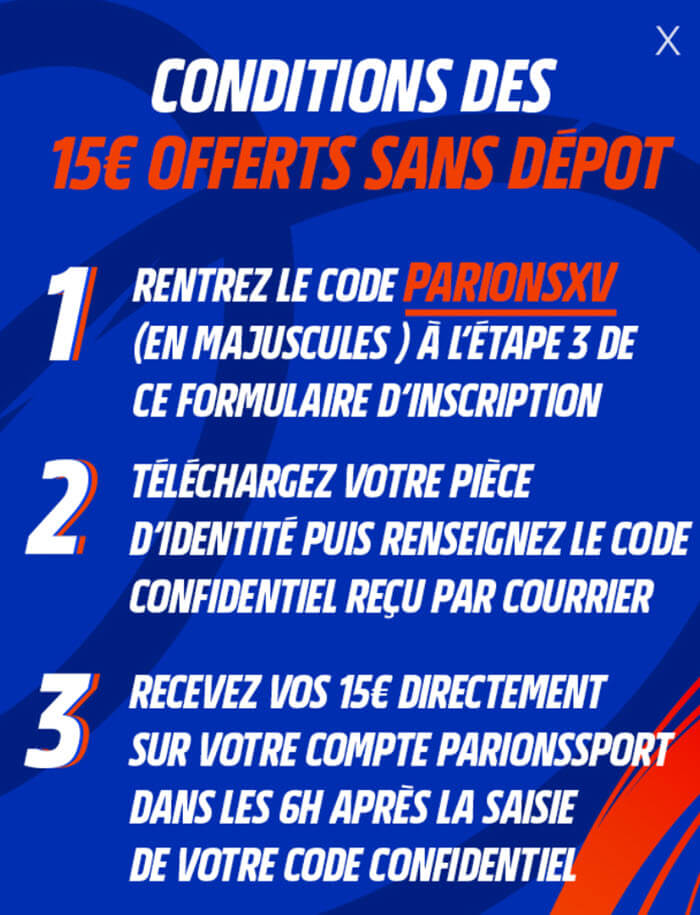 Code promo FDJ 15 de bonus sans dépôt septembre 2023