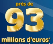 tirage de 93 millions d'euros à Euromillions