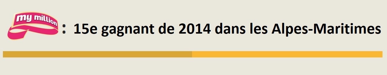 15e gagnant My Million en 2014, il vient des Alpes-Maritimes
