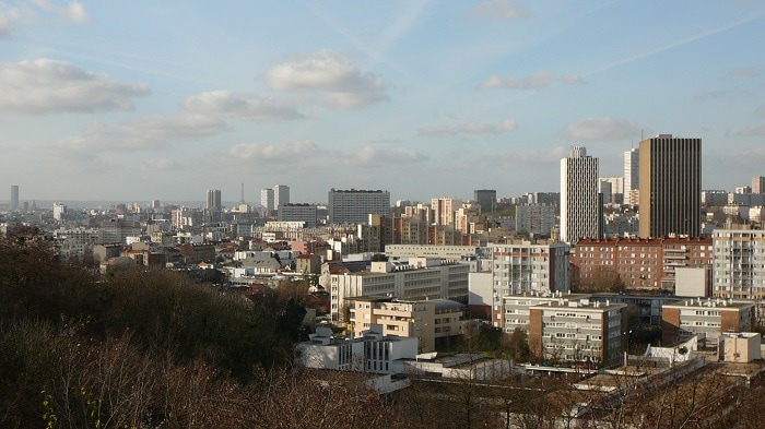 panorama de la ville Montreuil en Seine Saint Denis
