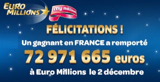 gagnant français à l'Euromillions My Million