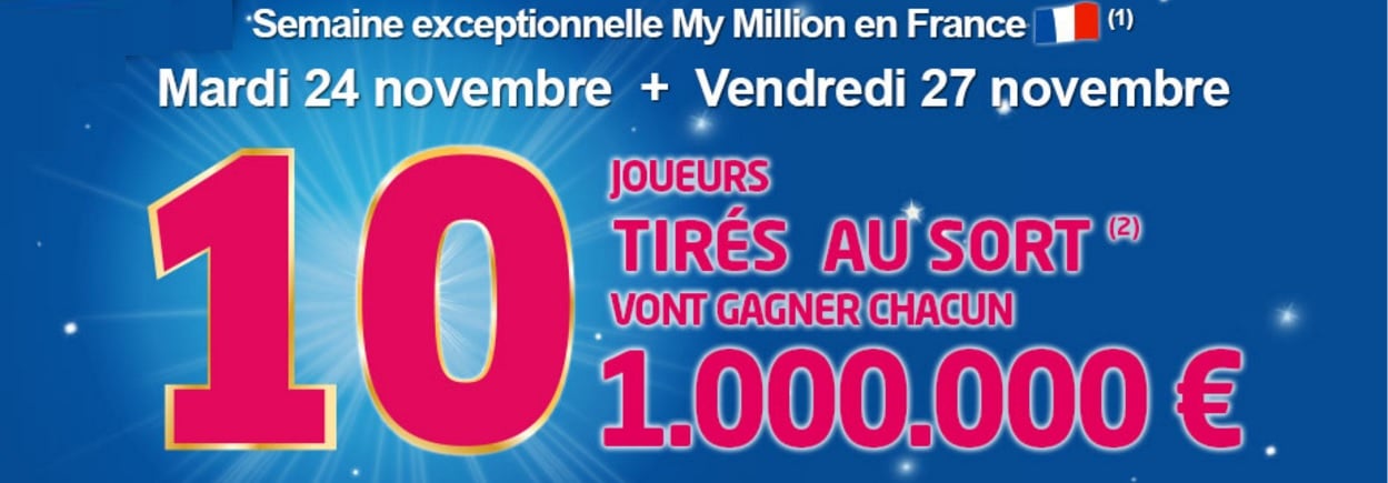 My Million, la semaine des millionnaires du mardi 24 novembre au 27 novembre 2015