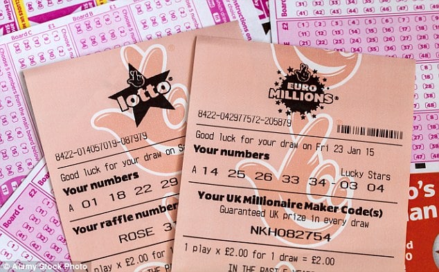 exemple de tickets de Lotto et Euromillions en Grande-Bretagne
