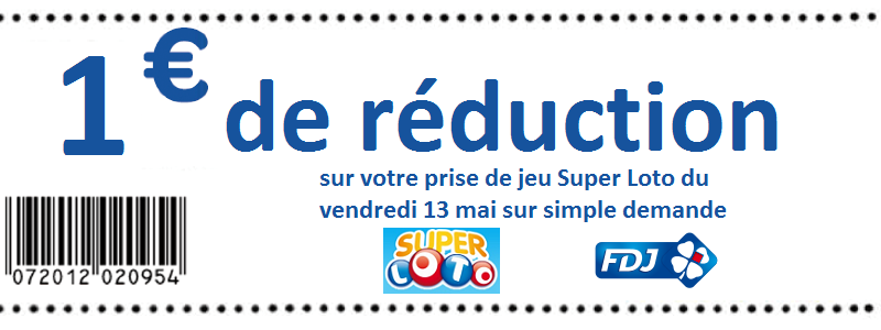 bon reduction fdj super loto