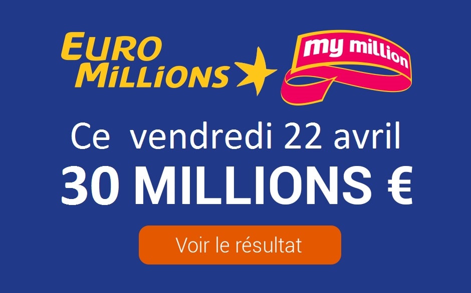 Résultat Euromillions My Million : tirage vendredi 22 ...