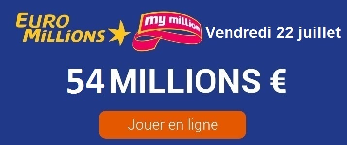 Tirage De L'euro Millions Du 22 Juillet Résultat Euromillions My Million ce vendredi 22 juillet 2016