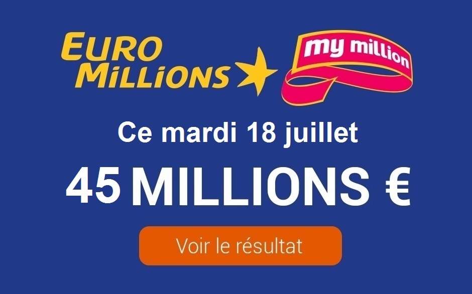 Tirage De L'euro Millions Du Mardi 19 Juillet Résultat Euromillions My Million : Tirage mardi 19 juillet 2016
