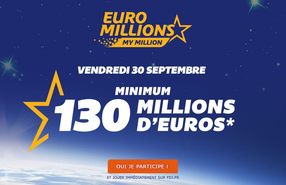 Super Jackpot Euromillions : 130 Millions D'euros Vendredi 30 Septembre