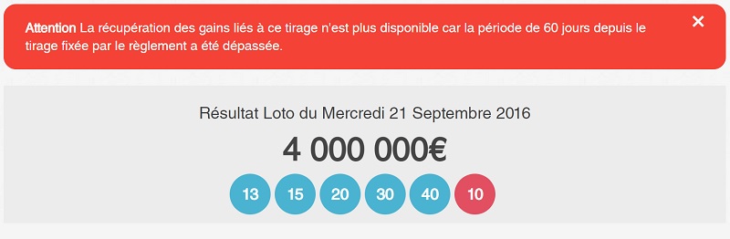 Résultat Loto fdj du mercredi 21 septembre 2016