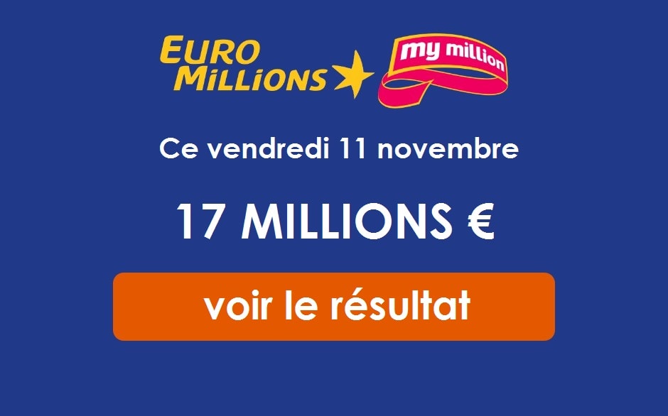 Résultat Euromillions My Million Au Tirage Du Vendredi 11 Novembre 2016