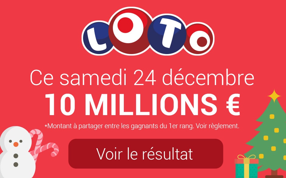 Résultat Loto tirage de Noël du samedi 24 décembre 2016