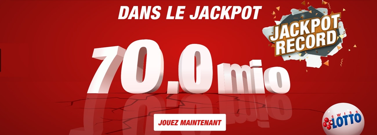 Un jackpot de 70 millions CHF au Swiss Loto