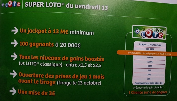 Super Loto du vendredi 13 octobre 2017