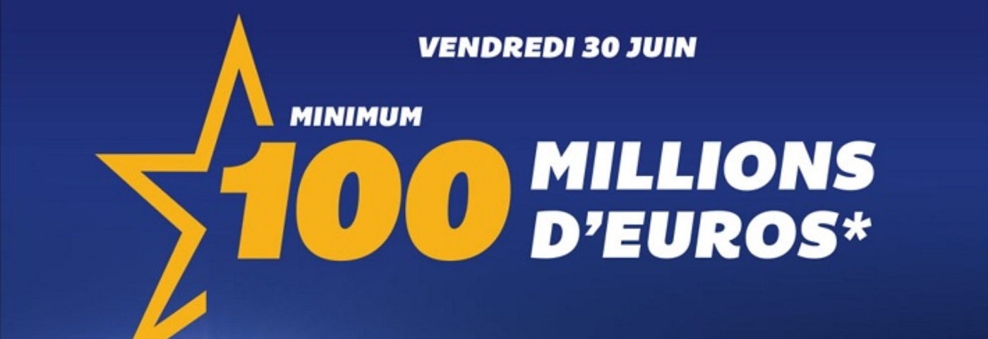 Euromillions du vendredi 30 juin 2017 pour 100 millions d'euros
