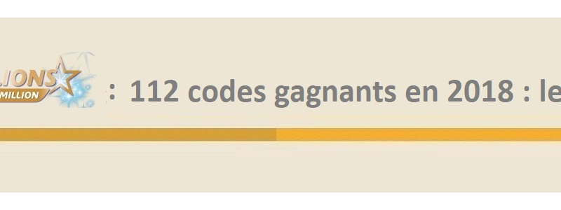 gagnants mymillion bilan 2018 112 gagnants