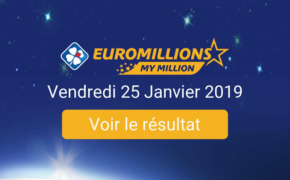 Résultat EuroMillions My Million du vendredi 25 janvier ...