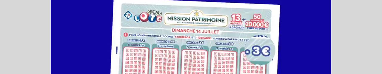 lancement prise de jeux super loto patrimoine