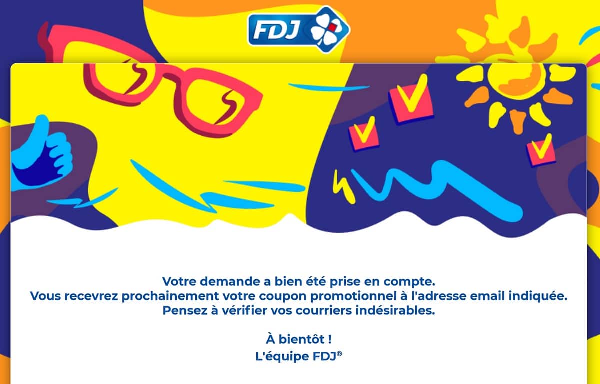 confirmation des bons de réduction