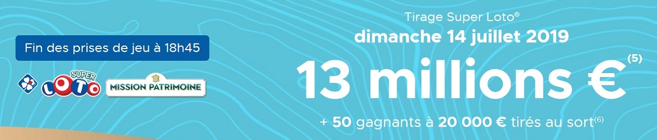 fin des prises de jeu à 18h45 ce dimanche 14 juillet 2019