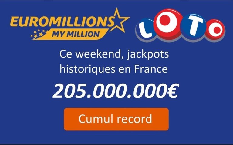 ᐅ • Loto Et Euromillions : 205 Millions D'euros De Jackpot Ce Weekend