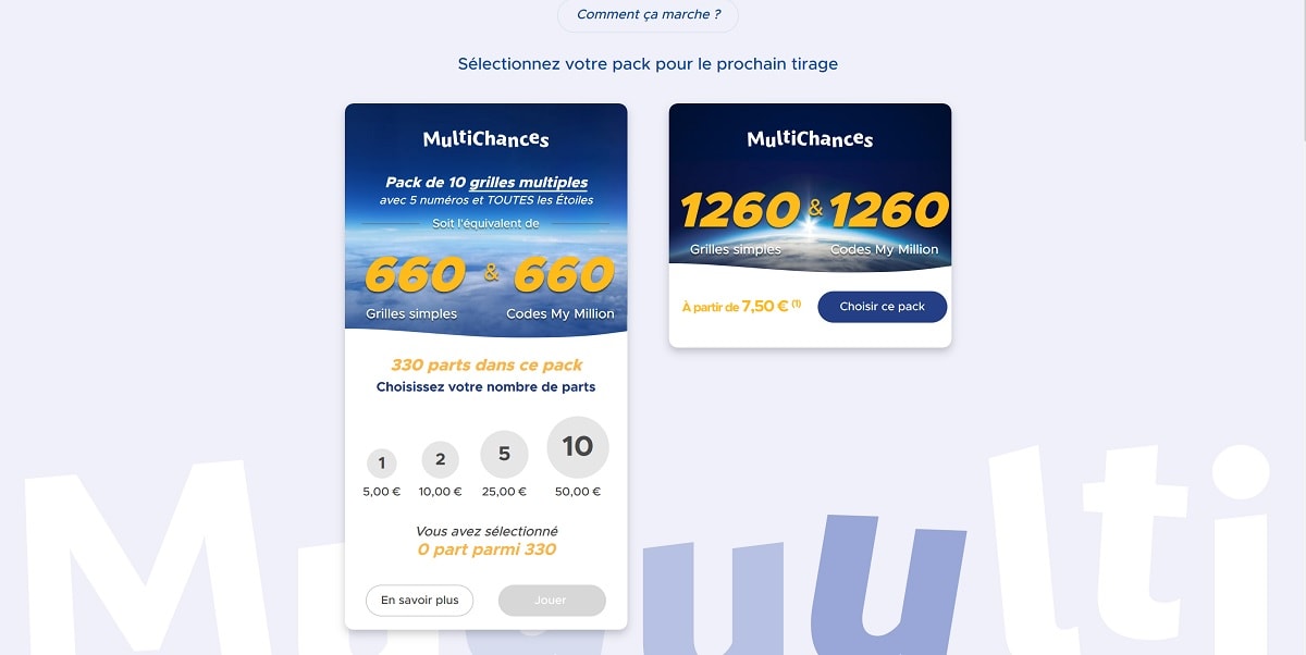 exemple d'une offre multichances Euromillions