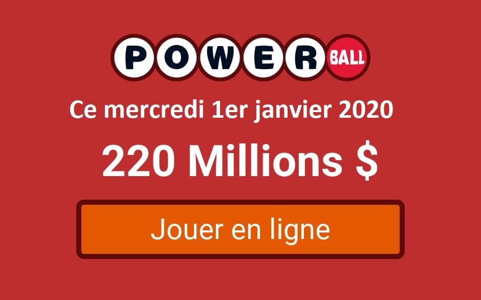 Loterie Powerball fêter 2020 avec un jackpot de 220 millions de dollars