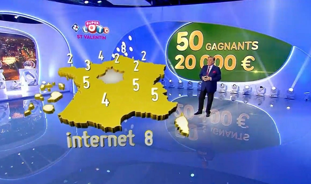 carte des codes gagnants Super Loto de la Saint Valentin