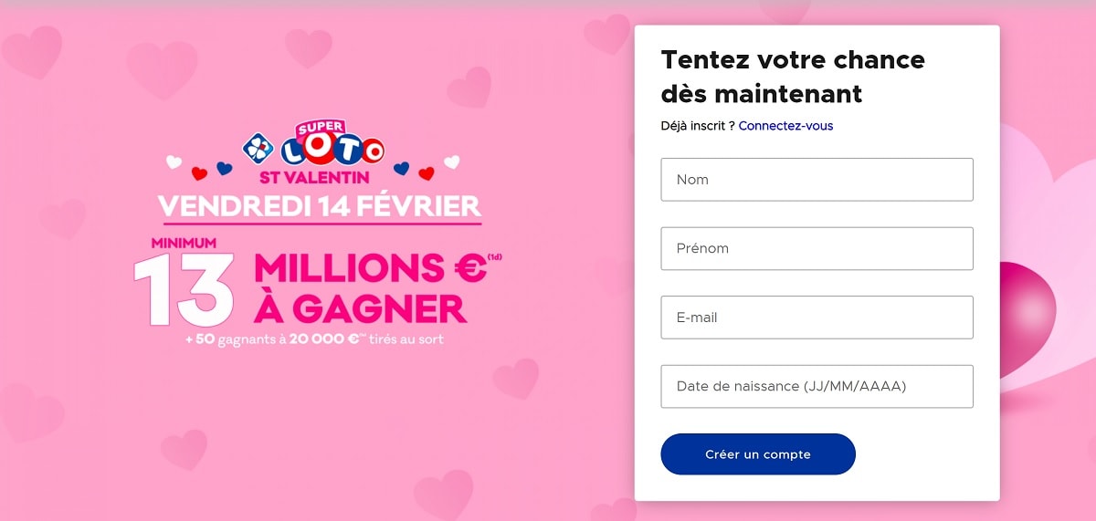 Saint Valentin La Fdj Propose Son Super Loto Avec 13 Millions D Euros En Jeu