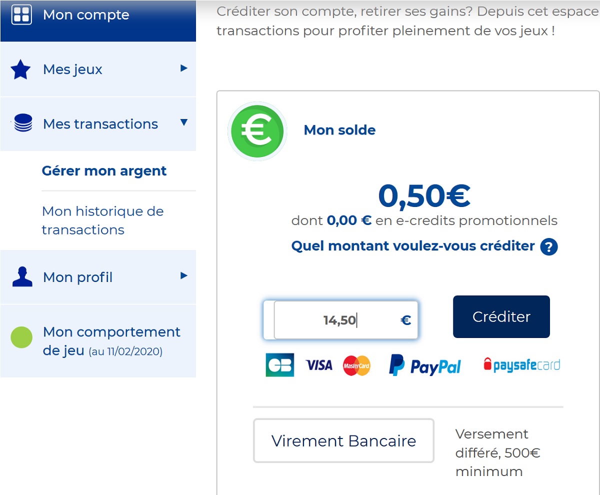 Créditer votre compte FDJ.fr pour le Super Loto