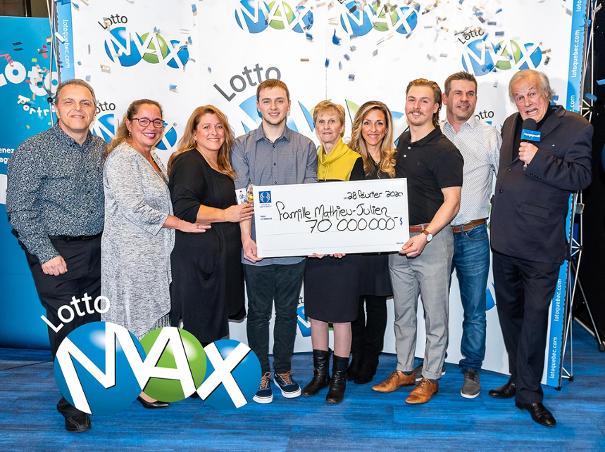 Famille Matthie-Julien, gagnante du Lotto Max