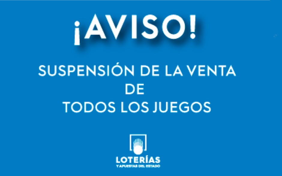 loterias y apuestas : vente de loterie arrêtées