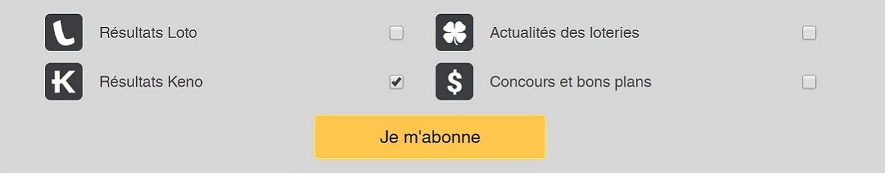 inscription resultat email keno