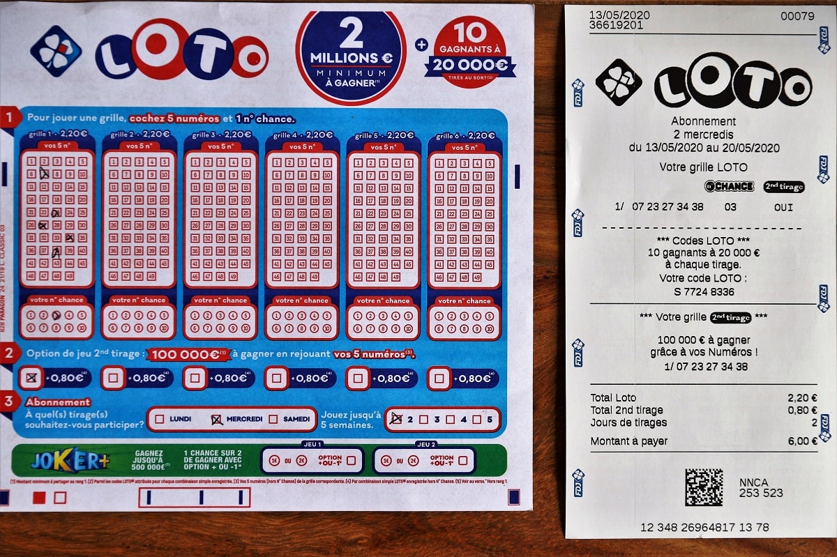 Bulletin Loto en Point de vente et reçu