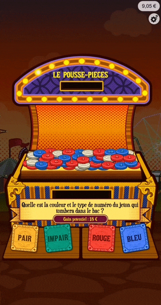 Pousse-Pièces : jeu de Lucky Park FDJ