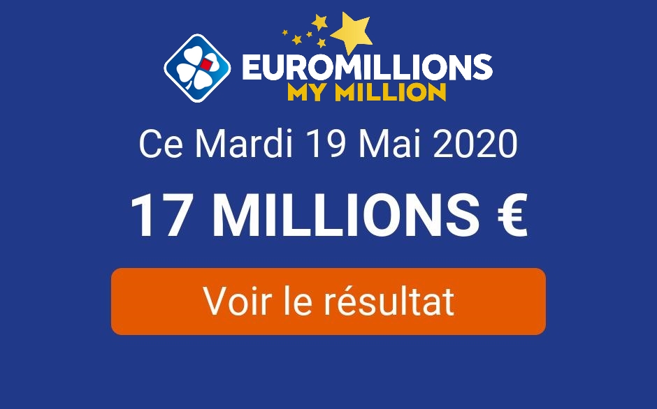 Tirage De L'euro Millions Du Mardi 19 Juillet Résultat EuroMillions du mardi 19 mai 2020 : tirage My Million en ligne