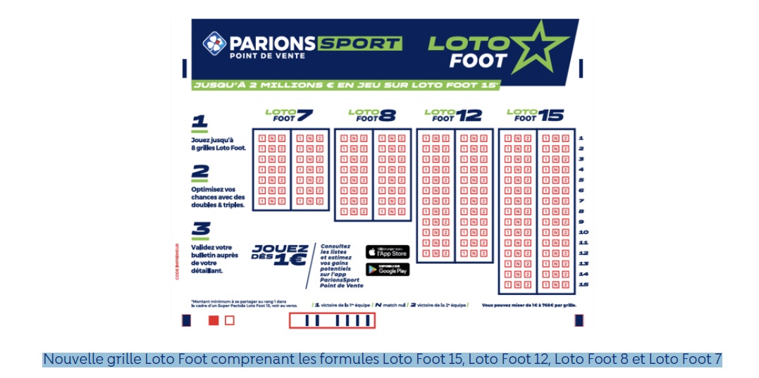 Grille Loto Foot 12 n°1 du 17 juin 2020