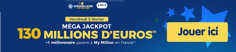 Mega jackpot Euromillions of February 5, 2021: play online