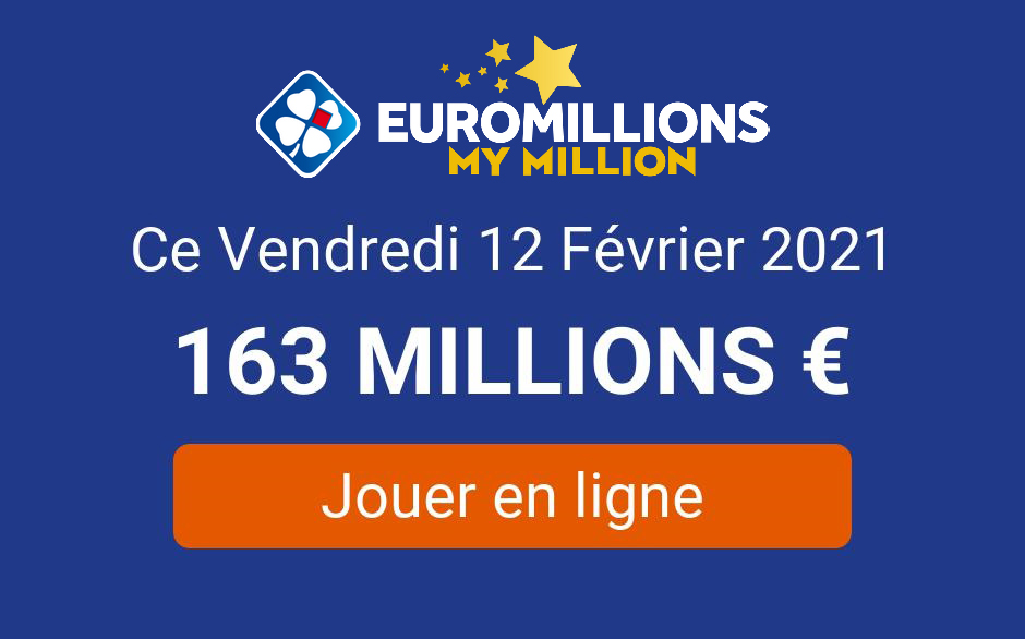 Euromillions My Million draw on Friday 12 February 2021: play online