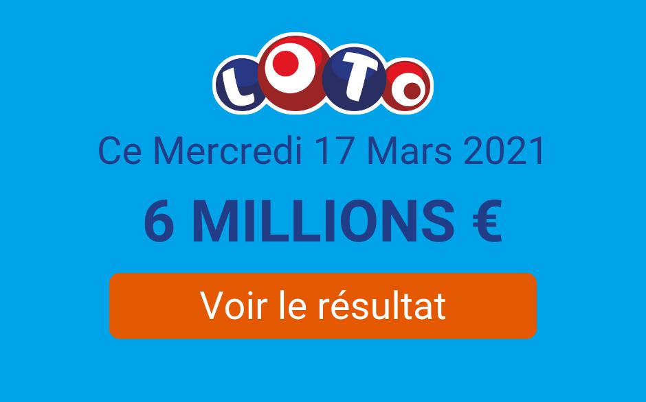 Resultat Loto Fdj Du Mercredi 17 Mars 2021 Tirage Du Jour En Ligne