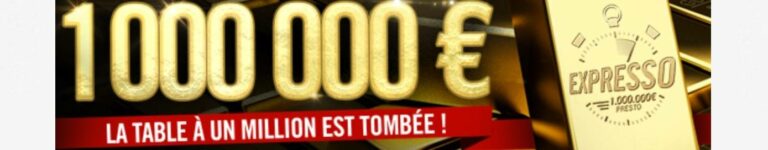 Winamax Poker : un joueur remporte 800 000€ à un Expresso 1 million d’euros, Darkobeast devient le 18e gagnant