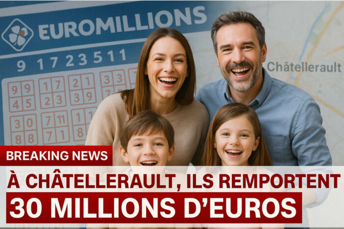 Euromillions : 30 millions d’euros remportés par une famille de Châtellerault, plus gros jackpot EuroMillions de la Vienne