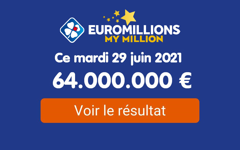 Résultat Euromillions Du Mardi 29 Juin 2021 : Tirage My Million En Ligne