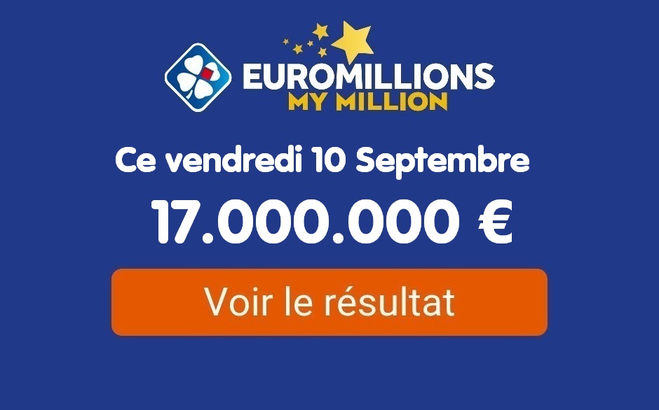 Resultat Euromillions My Million Du Vendredi 10 Septembre 2021 Les Resultats En Ligne