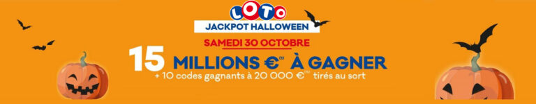 Loto : jackpot pour Halloween de 15 millions d’euros et les gains de l’option 2nd tirage triplé !