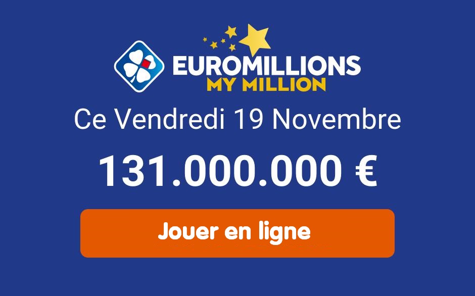 Euromillions My Million draw on Friday 19 November 2021: play online