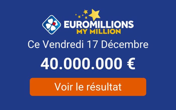 Resultat Euromillions My Million Du Vendredi 17 Decembre 21 Tirage En Ligne