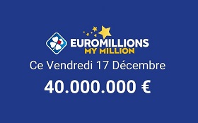 Tirage EuroMillions vendredi 17 décembre 2021