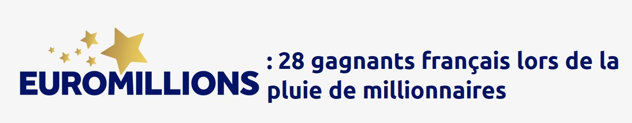 28 joueurs gagnent 1 million d'euros en France